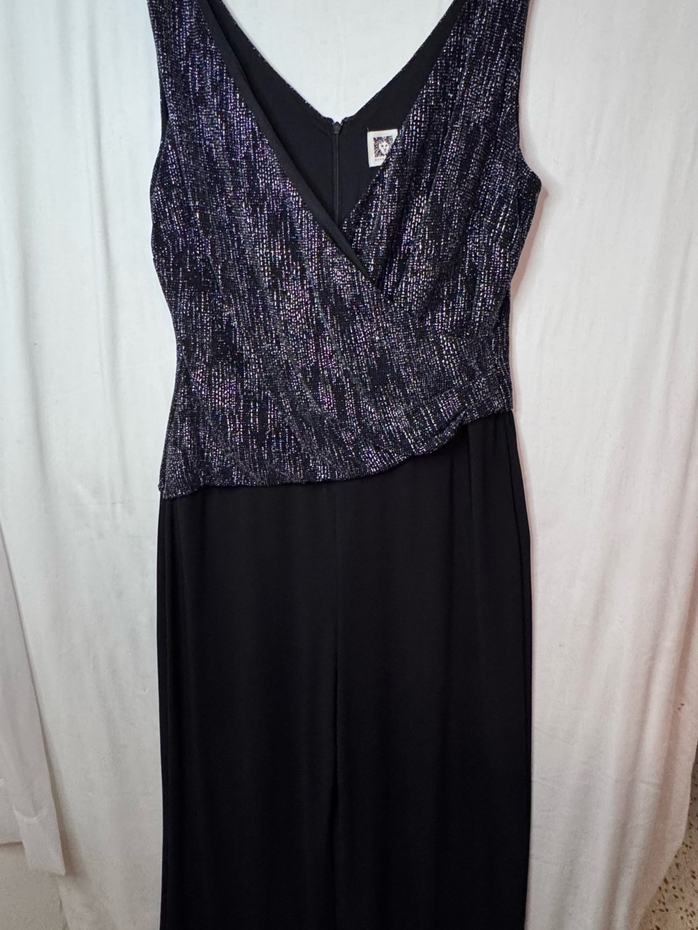 Vintage jumpsuit with silver shimmer Bodice